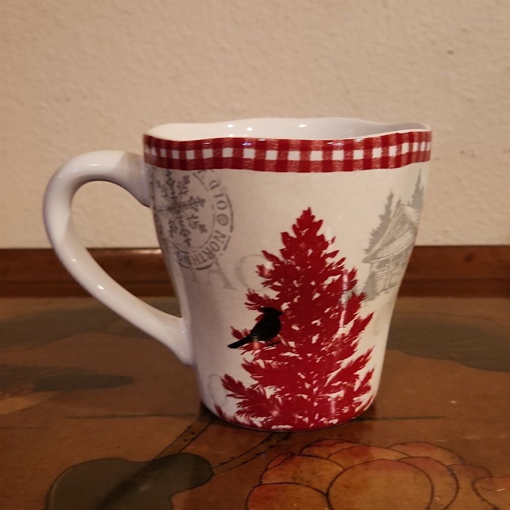 222 Fifth Northwood Cottage 14 oz. Porcelain Cottage core Coffee Tea Mug